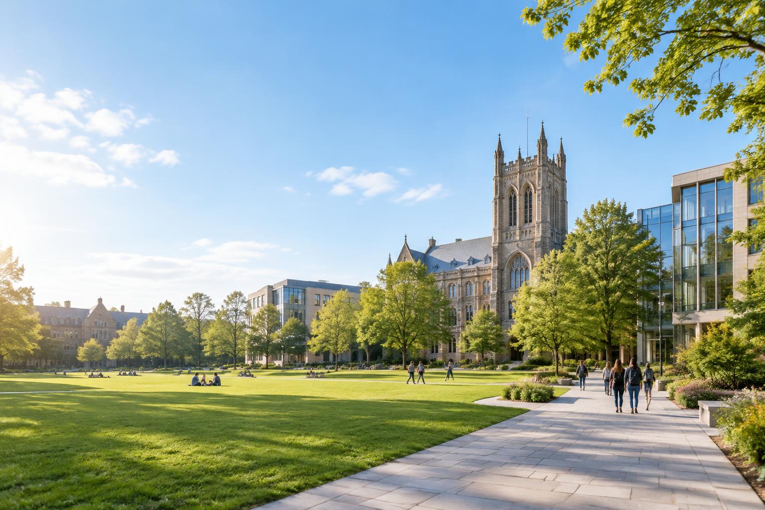 Illustrative international university campus